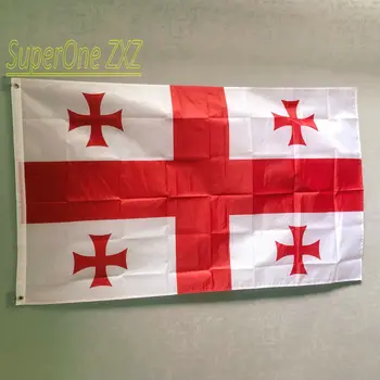 superonezxz Gruzijas karogu 90*150cm Gruzijas Karājas Karoga un Bannes dubultsienas Iespiesti Poliestera Mājas karogs