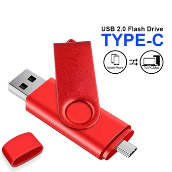 Jaunu krāsu 64G Rotējošo USB Flash Drive High-Speed Hot Pārdod Portatīvo Datoru USB Flash Disku, Tipa K, Telefona usb2.0