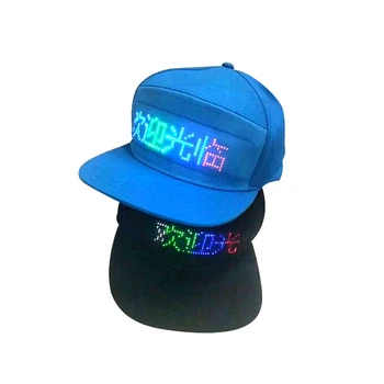 Ritināšana LED Displejs Hat Led Flashing Light Up Sporta Klp Digitālo Ziņas Darbojas LED Cepures un Cepurītes
