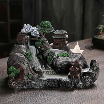 Sālsūdenim Vīraks Degļu Incensory Kalnu Statuja Keramikas Aromātu Dūmu Vīraka Kvēpināmais Trauks Zen Telpā Vīraks Joks Turētājs