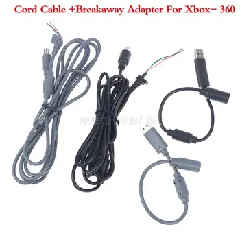 USB 4Pin Kabeļu Vadu Kabelis +Separātisko Adapteris Priekš Xbox - 360 Wired Controller