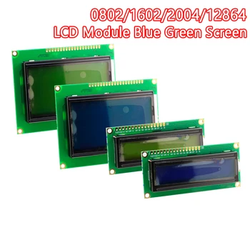 LCD Modulis Zils Zaļš Ekrāns Arduino 0802 1602 2004 12864 LCD Raksturs UNO R3 Mega2560 Displejs PCF8574T IIC I2C Interfeiss